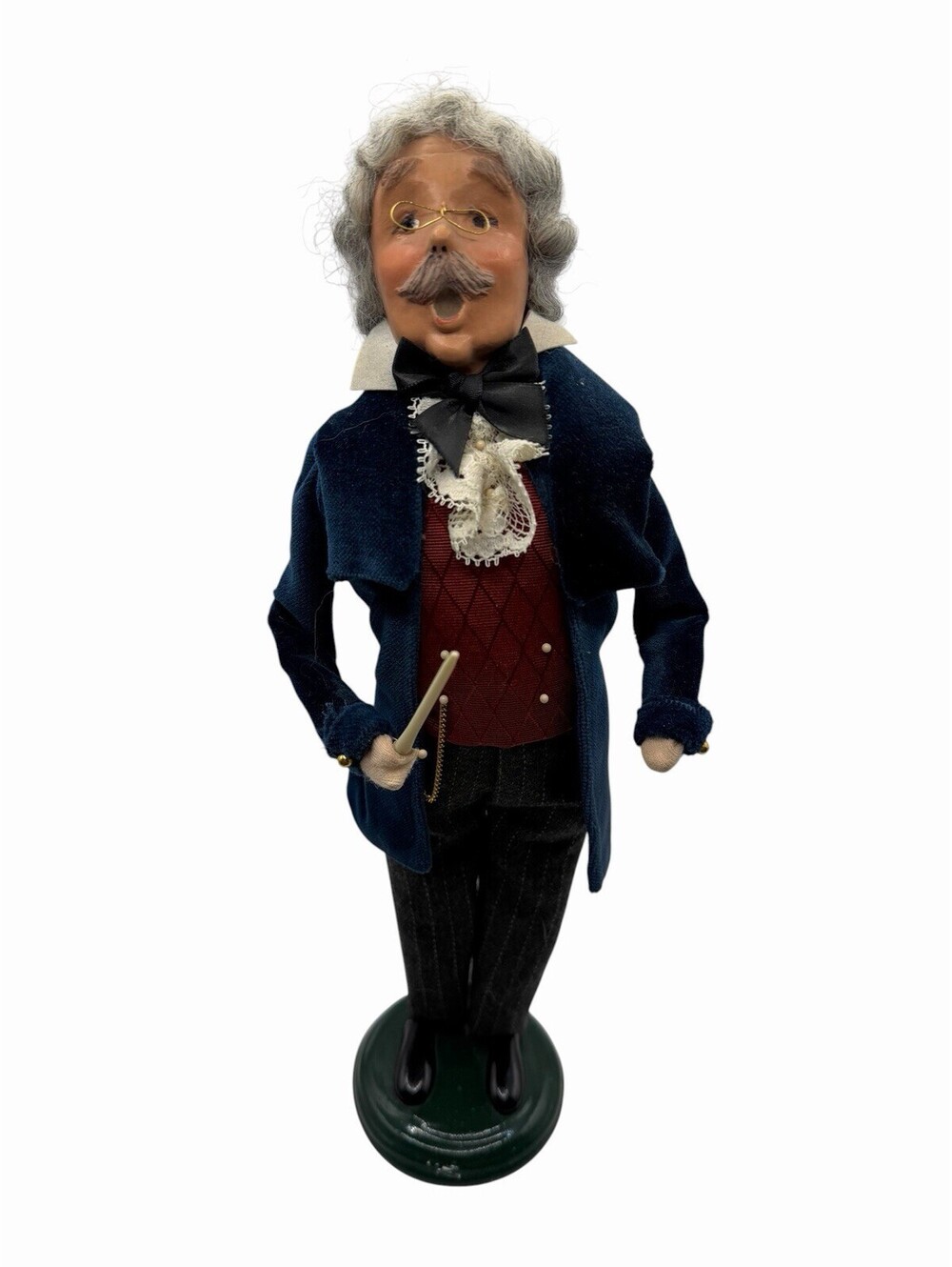Byers Choice 2004 Conductor with Baton 13” Blue Coat SIGNED